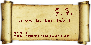 Frankovits Hannibál névjegykártya